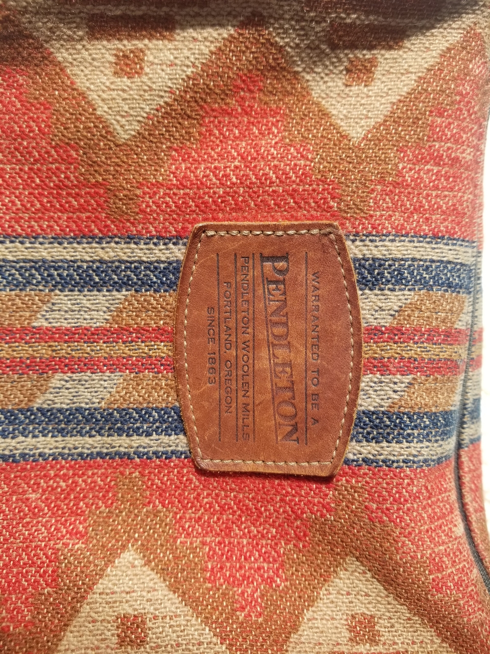 Pendleton Red, Tan & Blue Southwestern Woven Crossbody - Picture 2 of 5